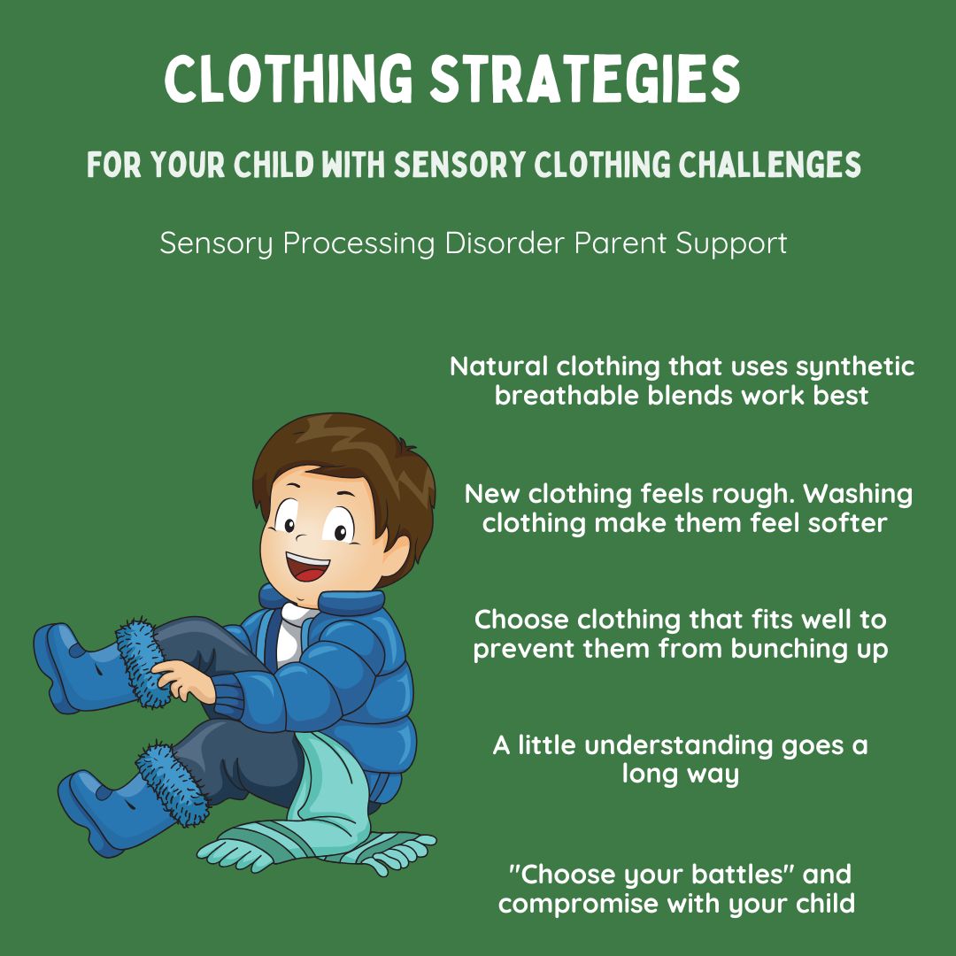 Sensory Processing Disorder Clothing Strategies for children sensory spd 