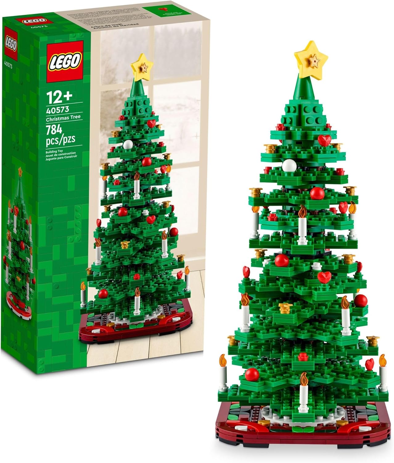 LEGO Christmas Tree - Building Toys for Kids, Boys & Girls, Ages 12+ - Mini Christmas Tree Decorations