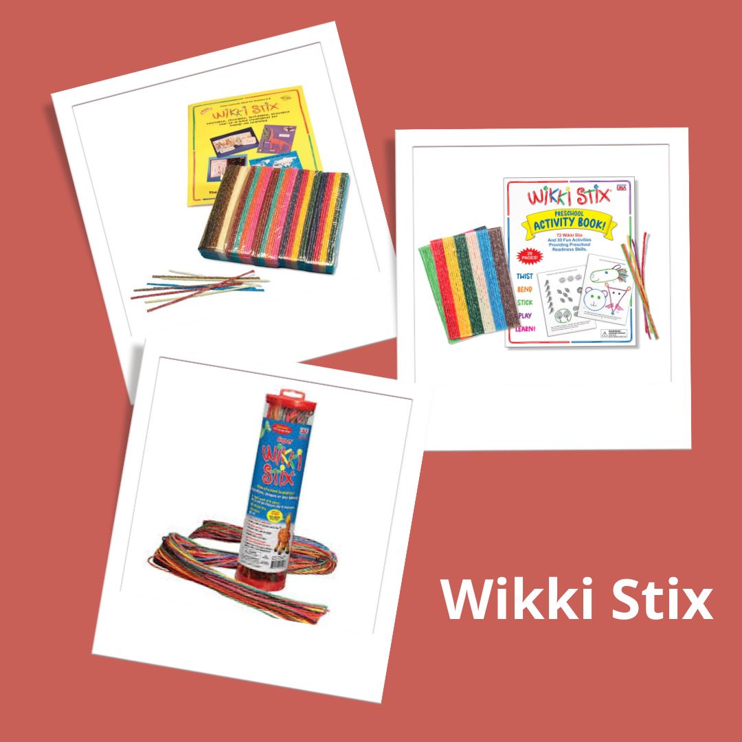 three photos of wikki stix and wikki stix activities crafts Sensory Processing Disorder Sensory Diet Toys Equipment Tools