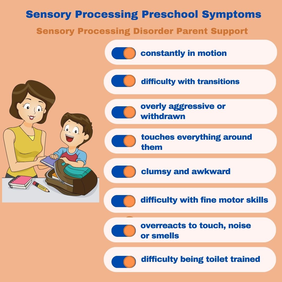 Sensory Processing Disorder Symptoms Checklist mother with child who has sensory differences Sensory Processing Preschool Symptoms