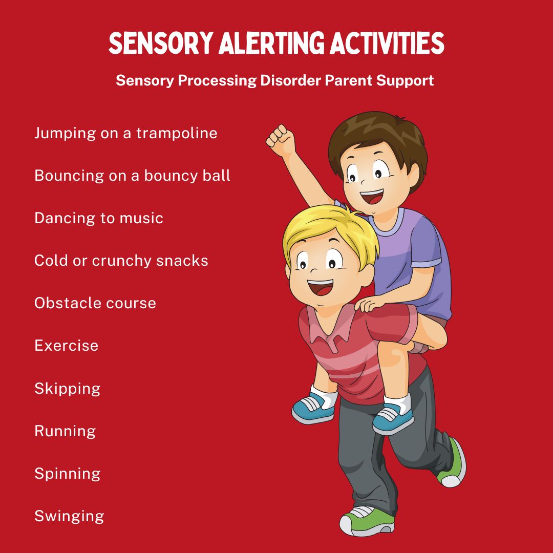 Sensory alerting activities Signs of Dysregulation Sensory Processing Disorder Self Regulation Emotional Regulation