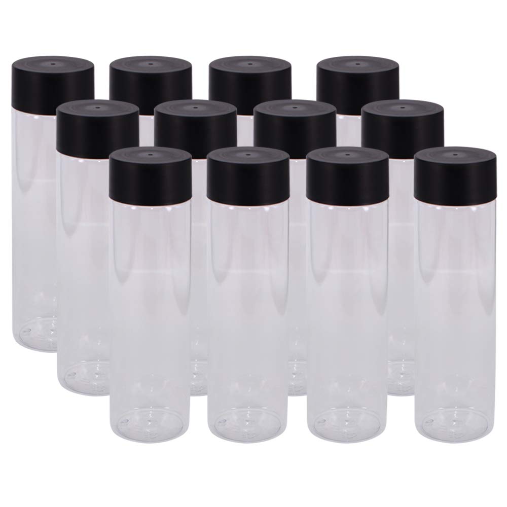 sensory bottles 12 Pack 13.6 OZ (400 ml) Sensory Calm Down Bottles Clear PET Plastic Juice Bottles With Black Lids