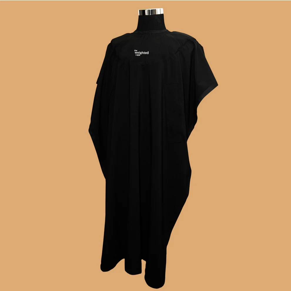 Kids Black 1.5 Pound Weighted Cape sensory processing disorder haircuts proprioceptive 