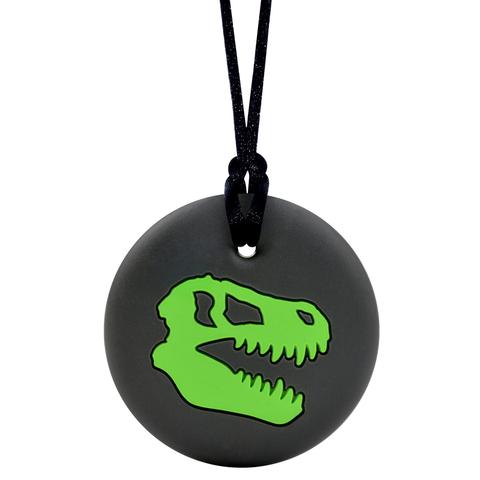The Munchables Dino Skull Pendant pendant has an inset skull design.