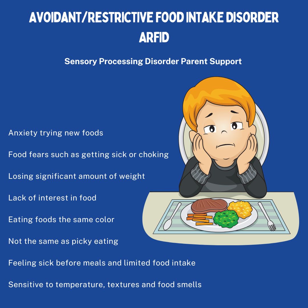 child who has sensory processing disorder and doesn't want to eat Avoidant/Restrictive Food Intake Disorder ((ARFID)