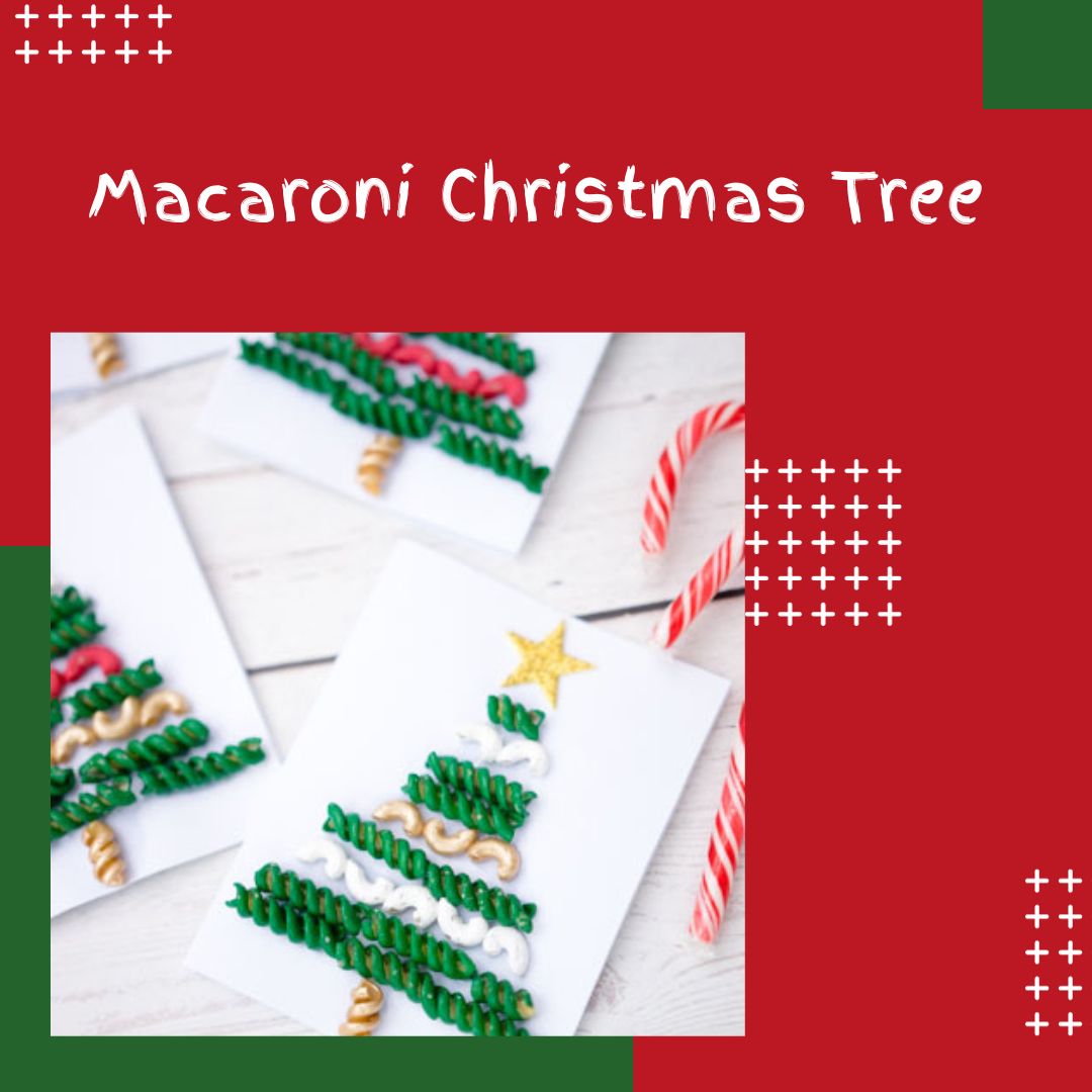 Macaroni Christmas Tree Christmas holiday craft for kids