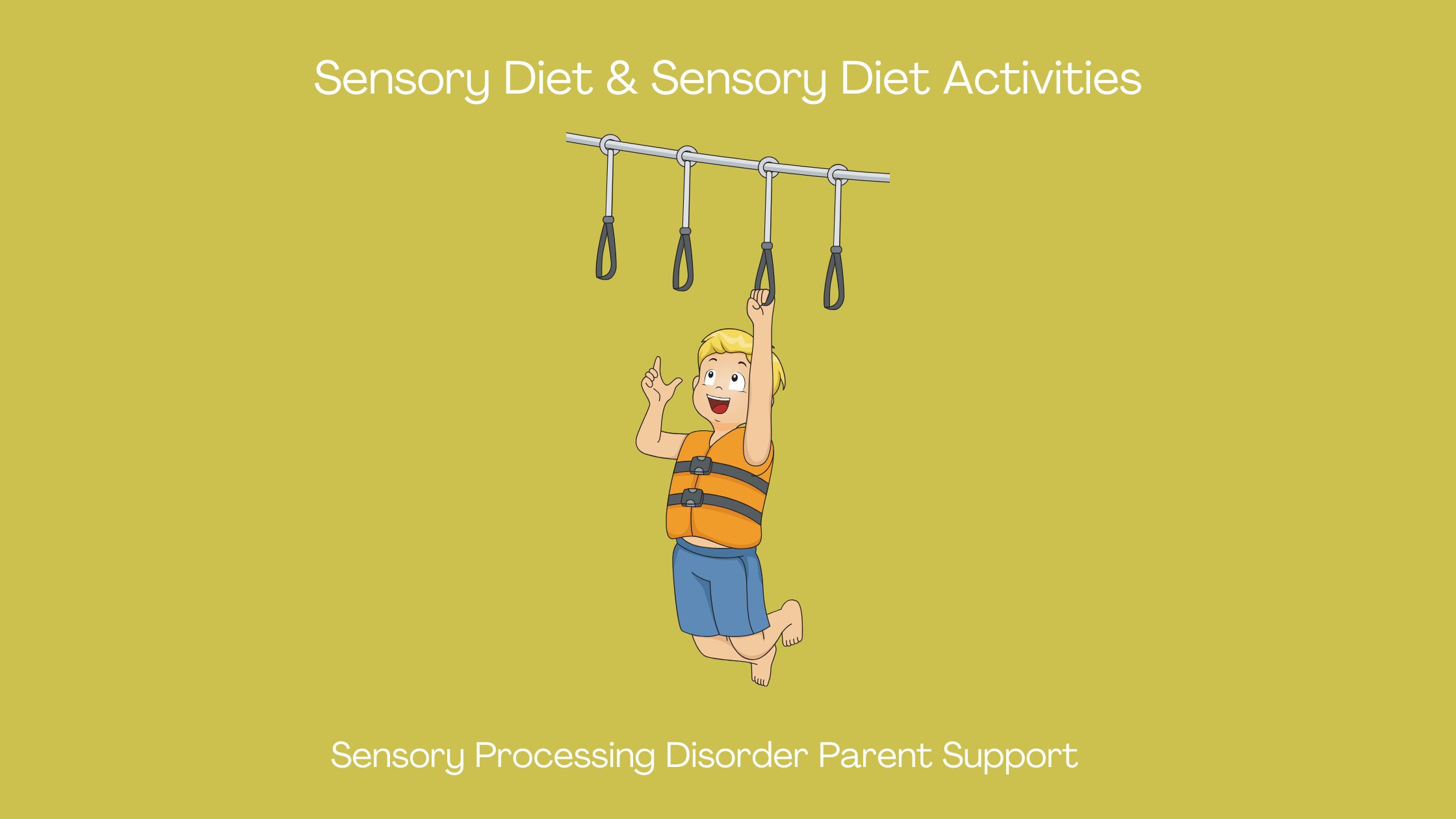 child with sensory processing disorder swinging on playground equipment Sensory Diet & Sensory Diet Activities