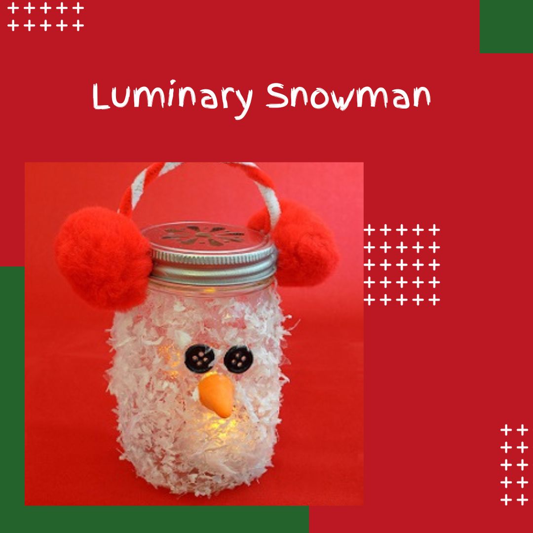 Luminary Snowman Christmas craft for children