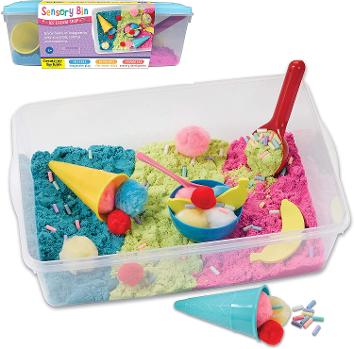 Creativity for Kids Sensory Bin: Ice Cream Shop Playset - Pretend Play, Early Learning for Girls and Boys