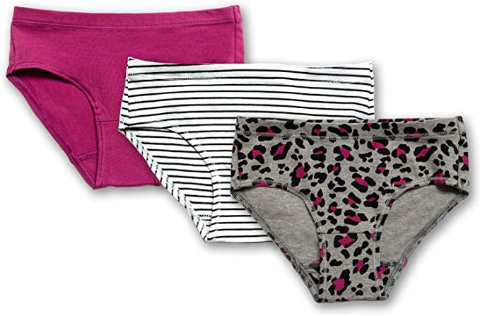 Mightly Girls' Hipster Undies | Organic Cotton Fair Trade Certified Multi-Pack Toddler and Kids Underwear