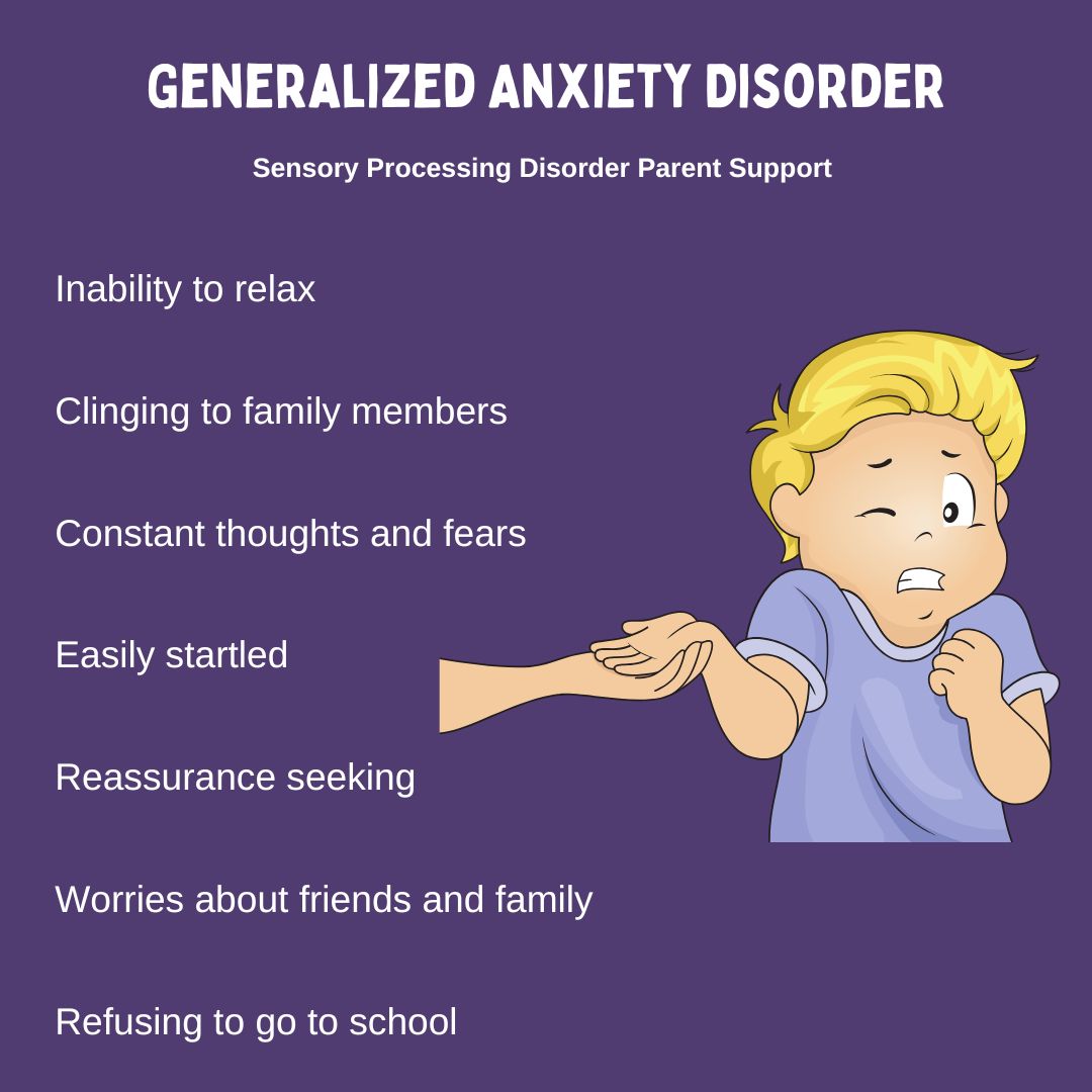 child scared and anxious with Generalized Anxiety Disorder