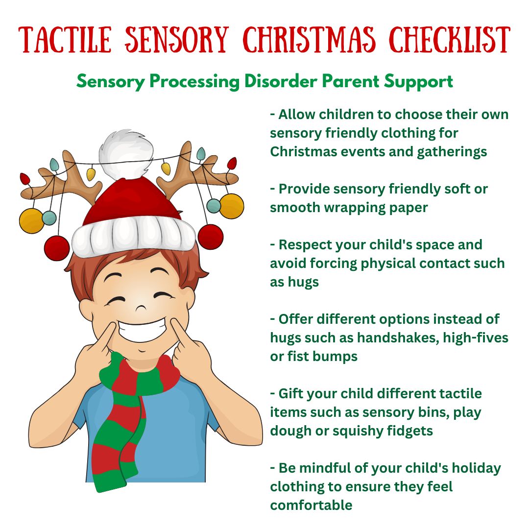 Tactile Sensory Christmas Checklist Sensory Processing Disorder Parent Support