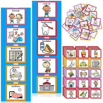 35 Pieces Visual Schedule Cards for Kids Routine Cards Home Chore Chart Routine