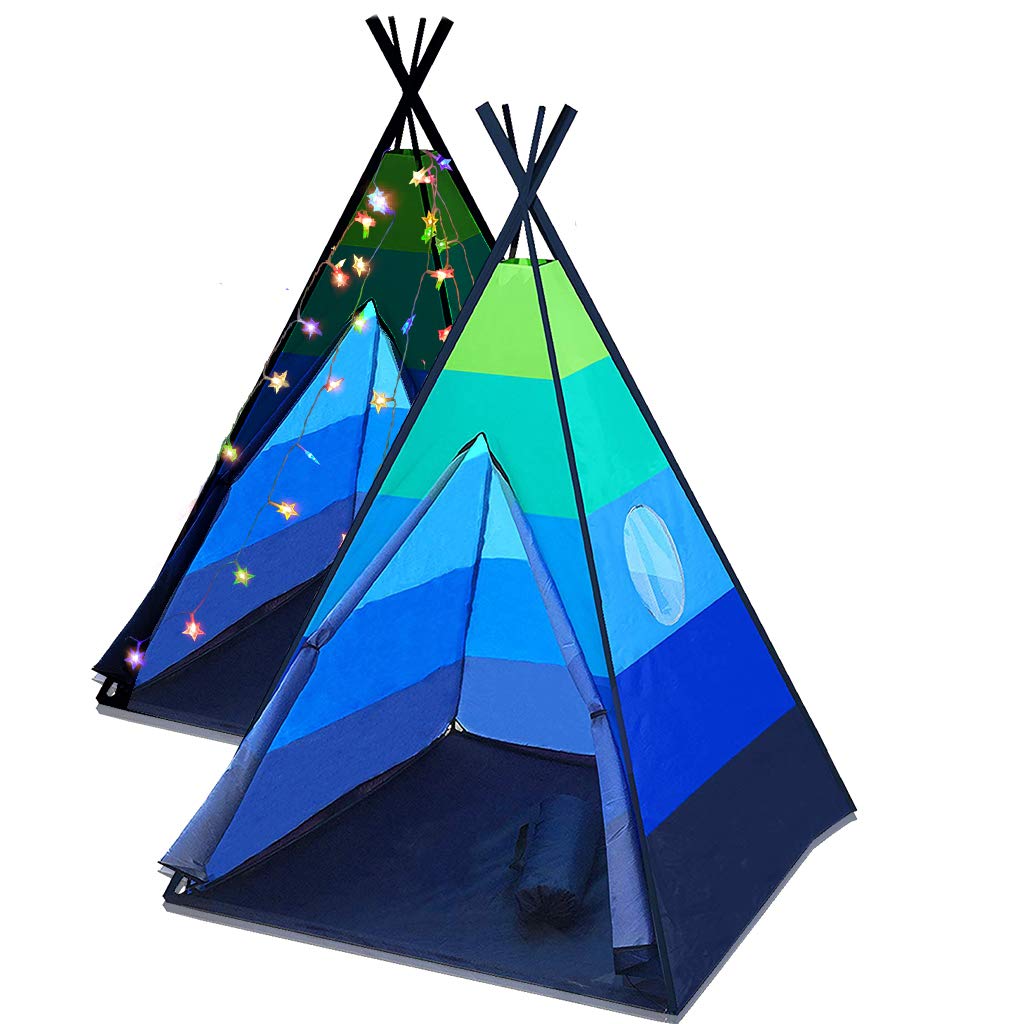 LimitlessFunN Teepee Kids Play Tent Bonus Star Lights