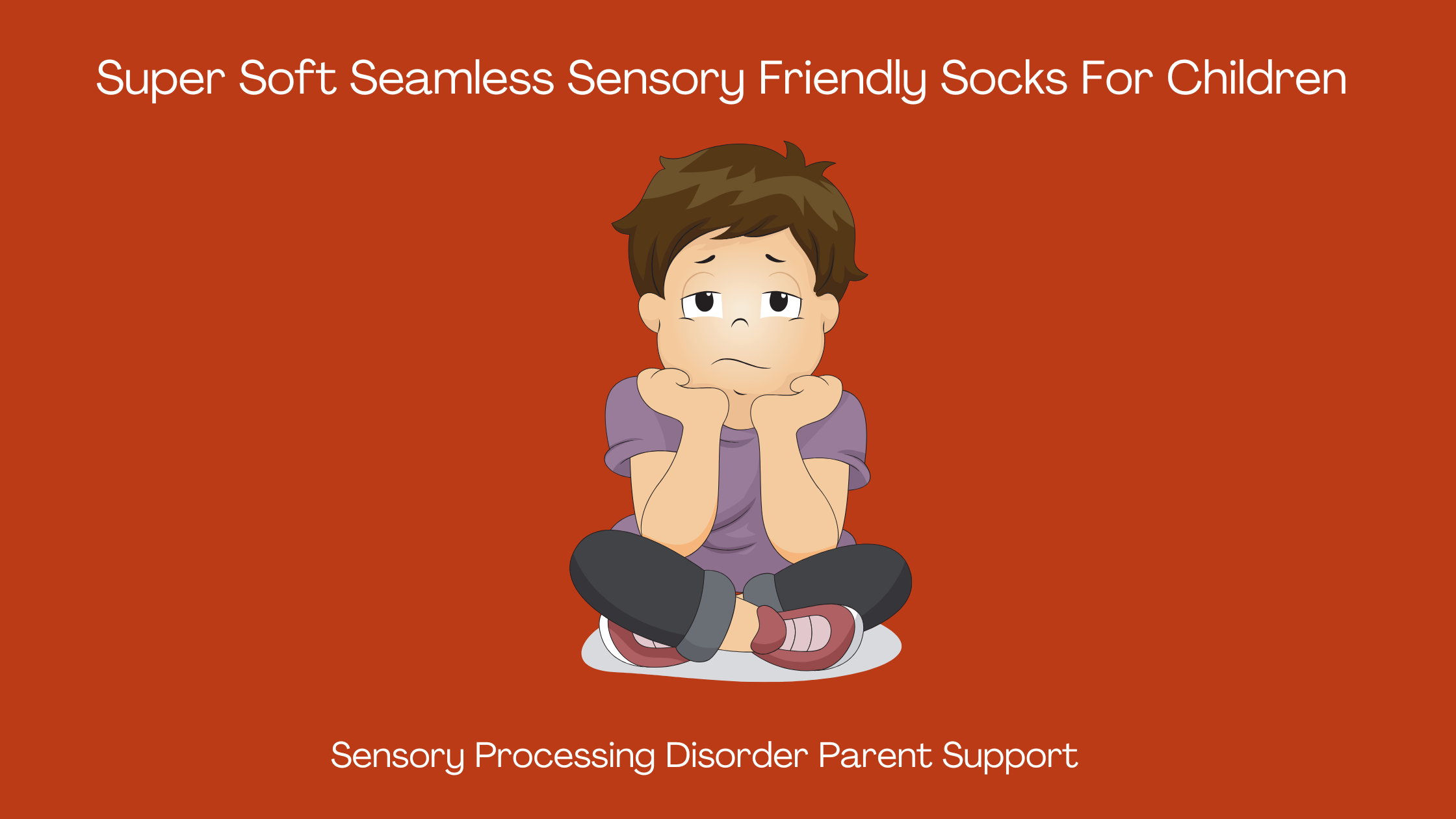 child with sensory processing disorder looking sad Super Soft Seamless Sensory Friendly Socks For Children