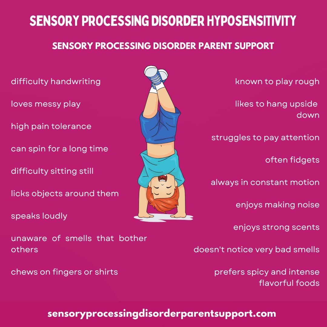 Sensory Processing Disorder Hyposensitivity  sensory seeker